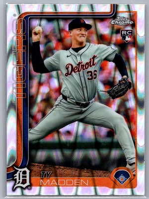 2025 Topps Chrome Ray Wave Refractors Ty Madden #285
