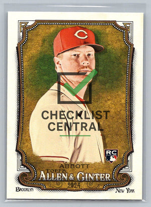 2024 Topps Allen & Ginter Andrew Abbott #32 RC