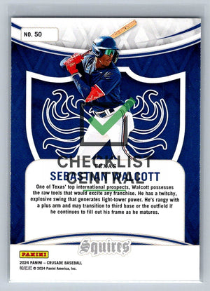 2024 Panini Crusade Squires Sebastian Walcott #50