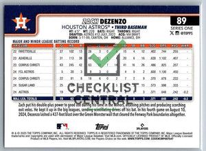 2025 Topps Zach Dezenzo #89 RC