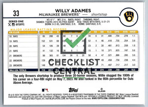 2024 Topps Willy Adames #33
