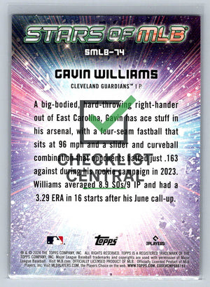 2024 Topps Stars of MLB Gavin Williams #SMLB-74