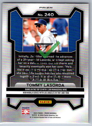 2024 Panini Prizm Prizms Pink Ice Tommy Lasorda #240