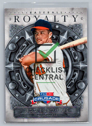 2024 Panini Crusade Baseball Royalty Eddie Mathews #7