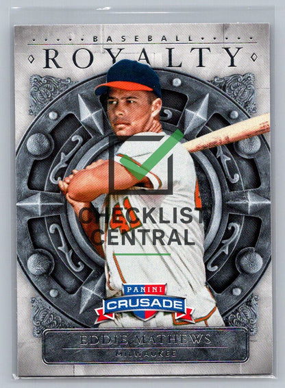 2024 Panini Crusade Baseball Royalty Eddie Mathews #7