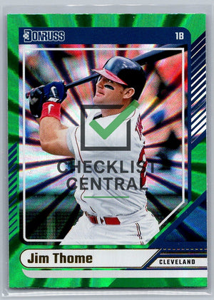 2024 Donruss Green Laser Jim Thome #44
