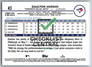 2024 Topps Daulton Varsho #43