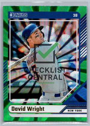 2024 Donruss Green Laser David Wright #43