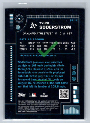 2024 Bowman Chrome Bowman AI Tyler Soderstrom #BAI-4