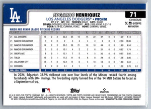 2025 Topps Chrome Refractors Edgardo Henriquez #71