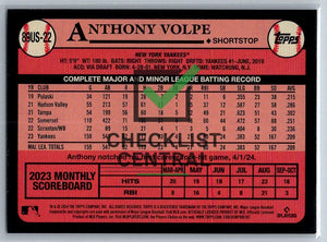 2024 Topps Update '89 Topps Anthony Volpe #89US-22