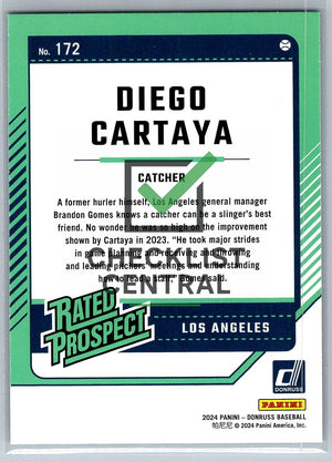 2024 Donruss Green Laser Diego Cartaya #172