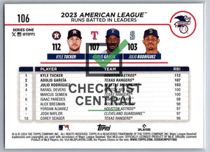 2024 Topps Adolis García, Julio Rodríguez, & Kyle Tucker #106 League Leaders