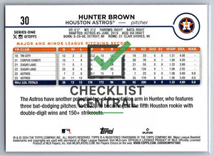 2024 Topps Hunter Brown #30 Future Stars