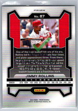 2024 Panini Prizm Prizms Green Jimmy Rollins #87