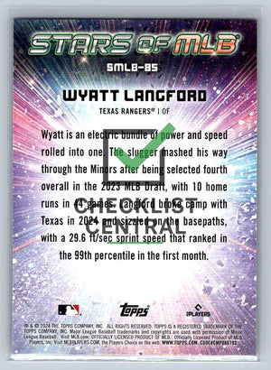 2024 Topps Stars of MLB Wyatt Langford #SMLB-85