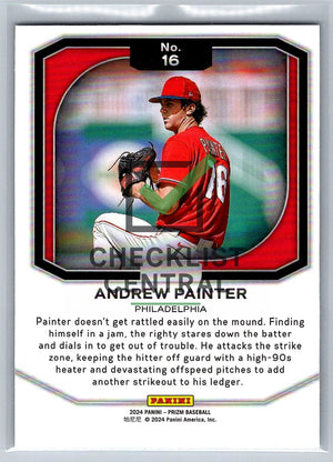 2024 Panini Prizm Top Tier Andrew Painter #16