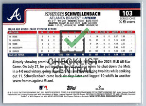 2025 Topps Spencer Schwellenbach #103 RC
