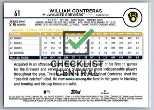 2024 Topps William Contreras #61