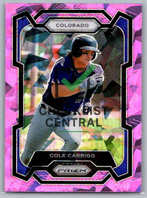 2024 Panini Prizm Prizms Pink Ice Cole Carrigg #198