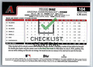 2025 Topps Yilber Diaz #104 RC
