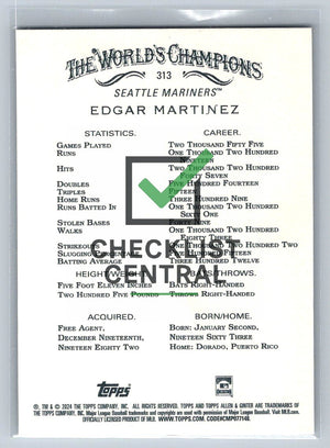 2024 Topps Allen & Ginter Foil Filigree Edgar Martinez #313