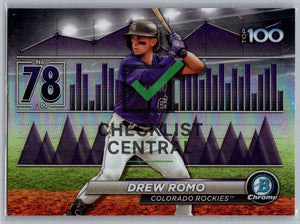 2024 Bowman Chrome Scouts Top 100 Drew Romo #BTP-78