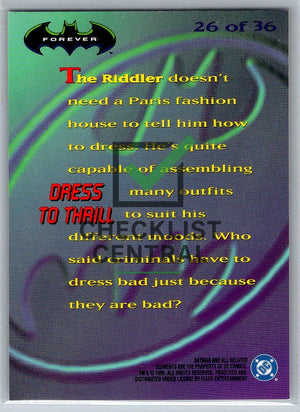 1995 Fleer Ultra Batman Forever Dress to Thrill Holo #26