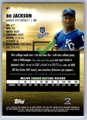 2023 Topps Stadium Club Bo Jackson #61