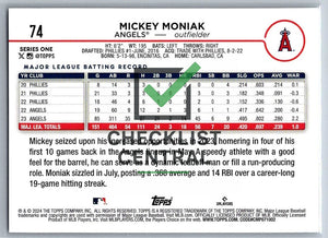 2024 Topps Mickey Moniak #74