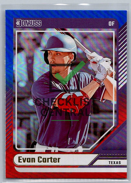 2024 Donruss Red and Blue Evan Carter #74