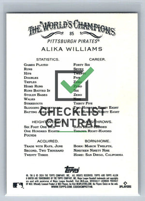 2024 Topps Allen & Ginter Alika Williams #85