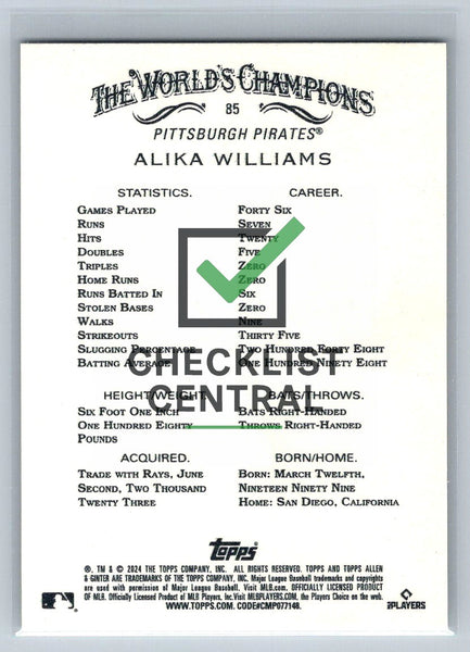 2024 Topps Allen & Ginter Alika Williams #85