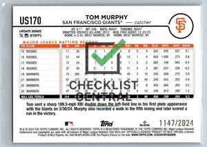 2024 Topps Update Gold Tom Murphy #US170 - 1147/2024