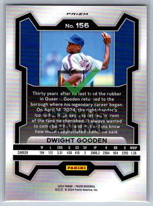 2024 Panini Prizm Prizms Pink Ice Dwight Gooden #156