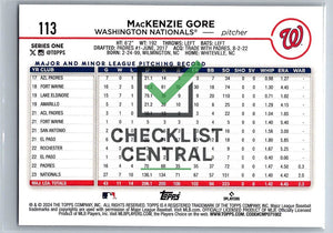 2024 Topps MacKenzie Gore #113