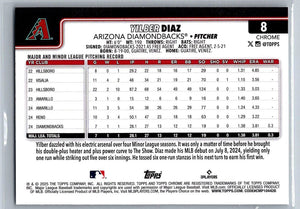 2025 Topps Chrome X-Fractors Yilber Diaz #8