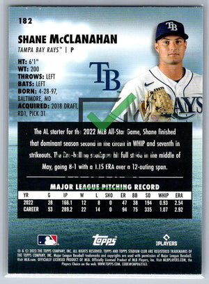 2023 Topps Stadium Club Sepia Shane McClanahan #182