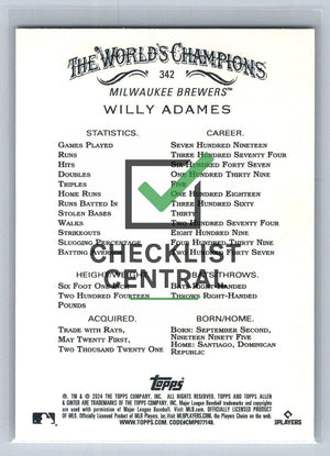 2024 Topps Allen & Ginter Willy Adames #342 SP