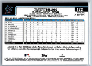 2025 Topps Chrome X-Fractors Valente Bellozo #122
