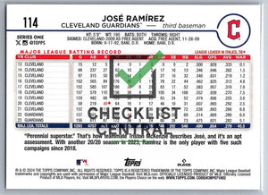 2024 Topps José Ramírez #114