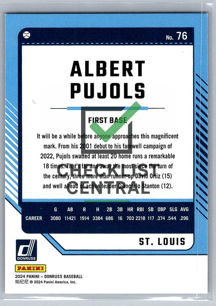 2024 Donruss Red and Blue Albert Pujols #76