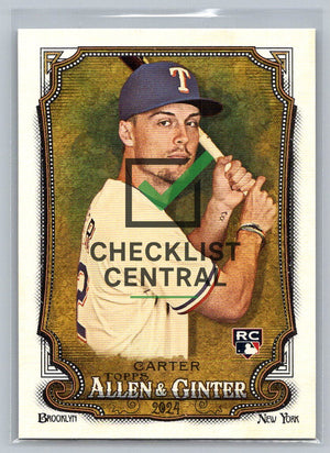 2024 Topps Allen & Ginter Evan Carter #96 RC