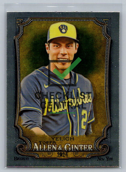 2024 Topps Allen & Ginter Chrome Christian Yelich #43