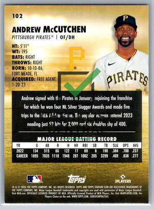 2024 Topps Stadium Club Red Foil Andrew McCutchen #102