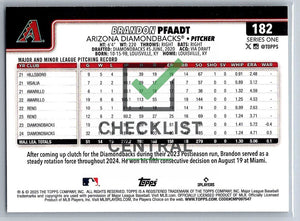 2025 Topps Brandon Pfaadt #182