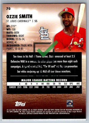 2023 Topps Stadium Club Ozzie Smith #70