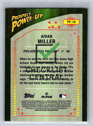 2024 Bowman Chrome Prospect Power-Up Aidan Miller #PP-18