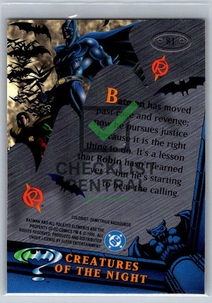 1995 Fleer Metal Batman Forever Silver Flash Creatures of the Night #81