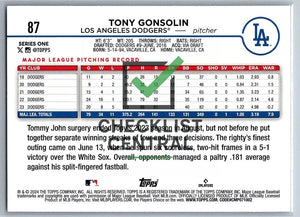 2024 Topps Tony Gonsolin #87